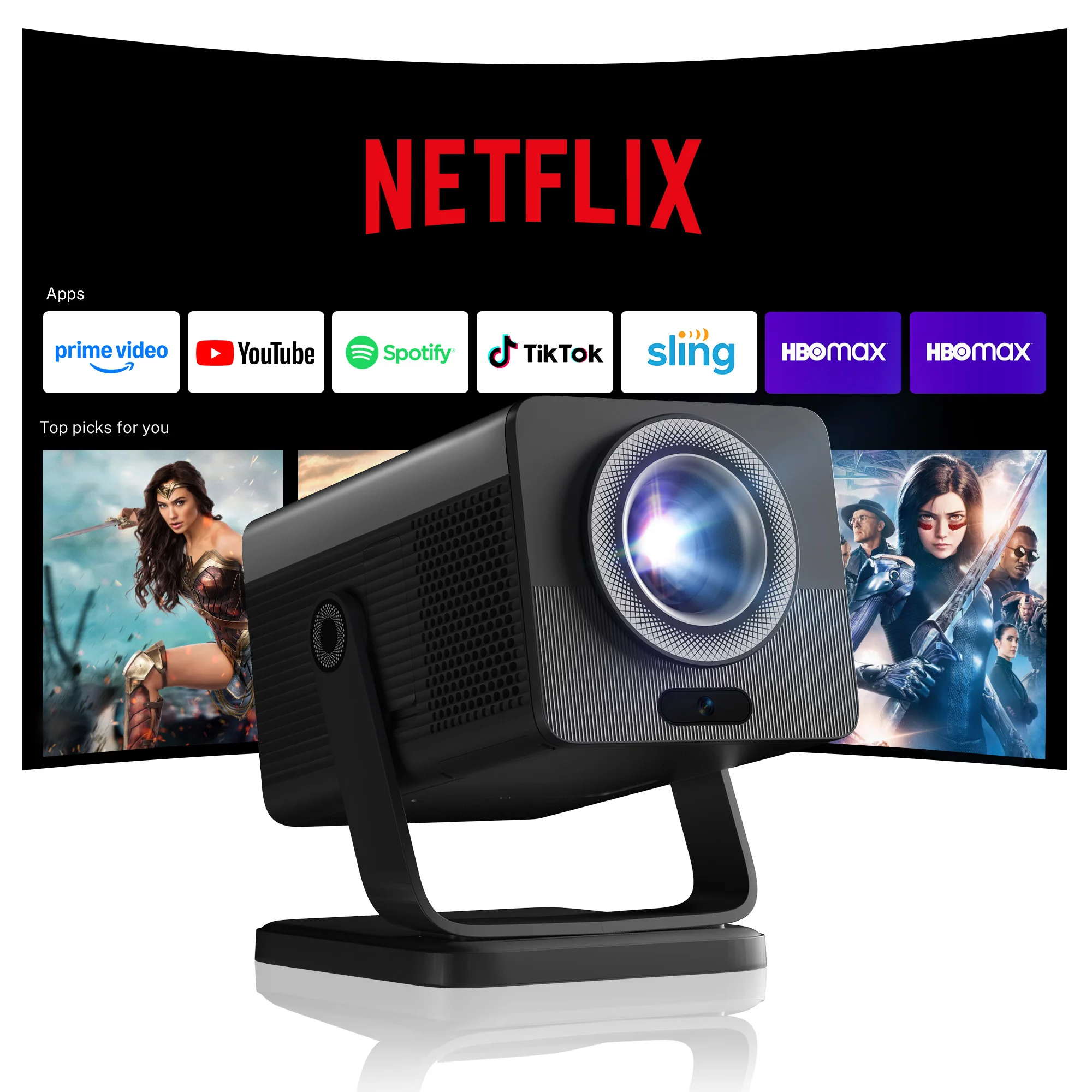 Netflix Home Cinema - Projetor HP MC450, Licenciado Oficialmente pela