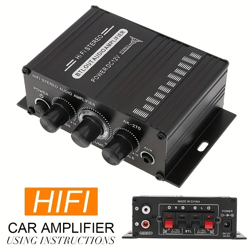 Home Cinema Mini - Amplificador de Potência Mini AK-270 400W