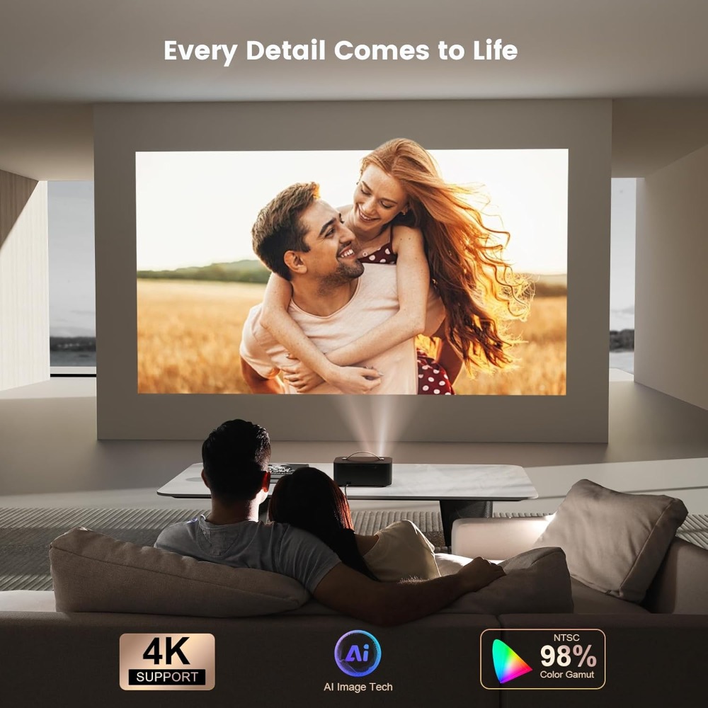 Netflix Home Cinema - Projetor Inteligente 4K com WiFi Bluetooth