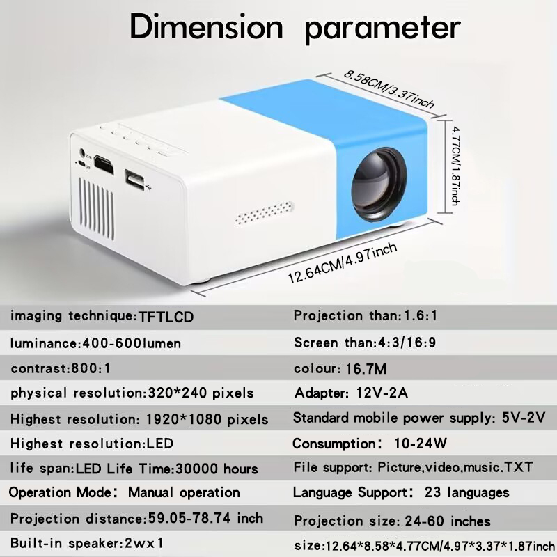 Projetor de ultra alta definiç - Home Cinema Mini avaliação e preço
