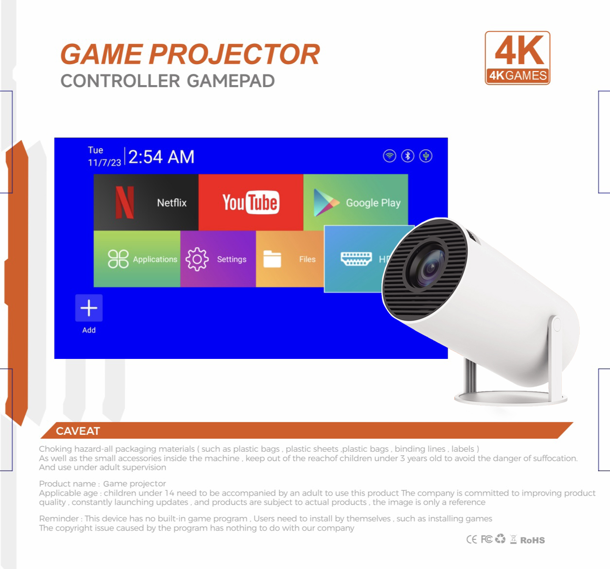 Projetor de jogo 3D 2 em 1 F30 - Netflix Home Cinema avaliação e preço