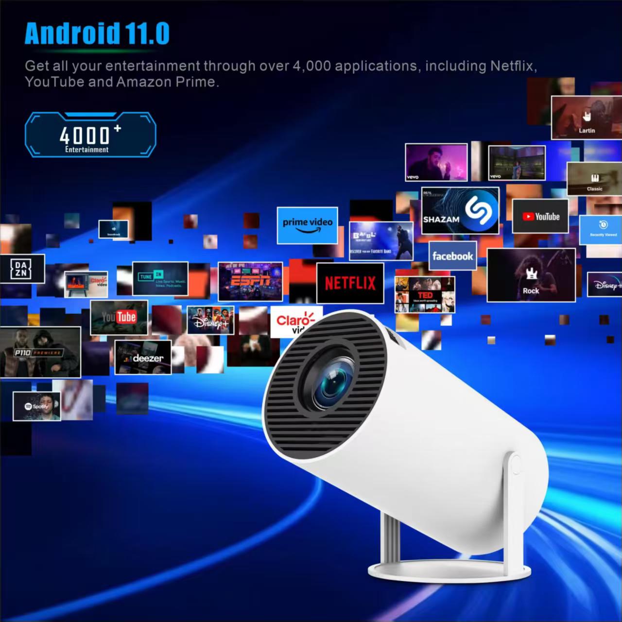 Mini Projetor Portátil HY300 A - Home Cinema Mini avaliação e preço