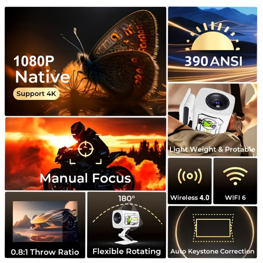 Novo Projetor Portátil Mini 10 - Home Cinema Mini avaliação e preço