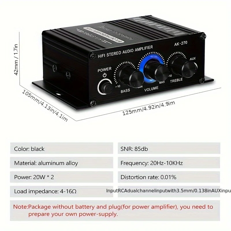 Amplificador de Potência Mini  - Home Cinema Mini avaliação e preço