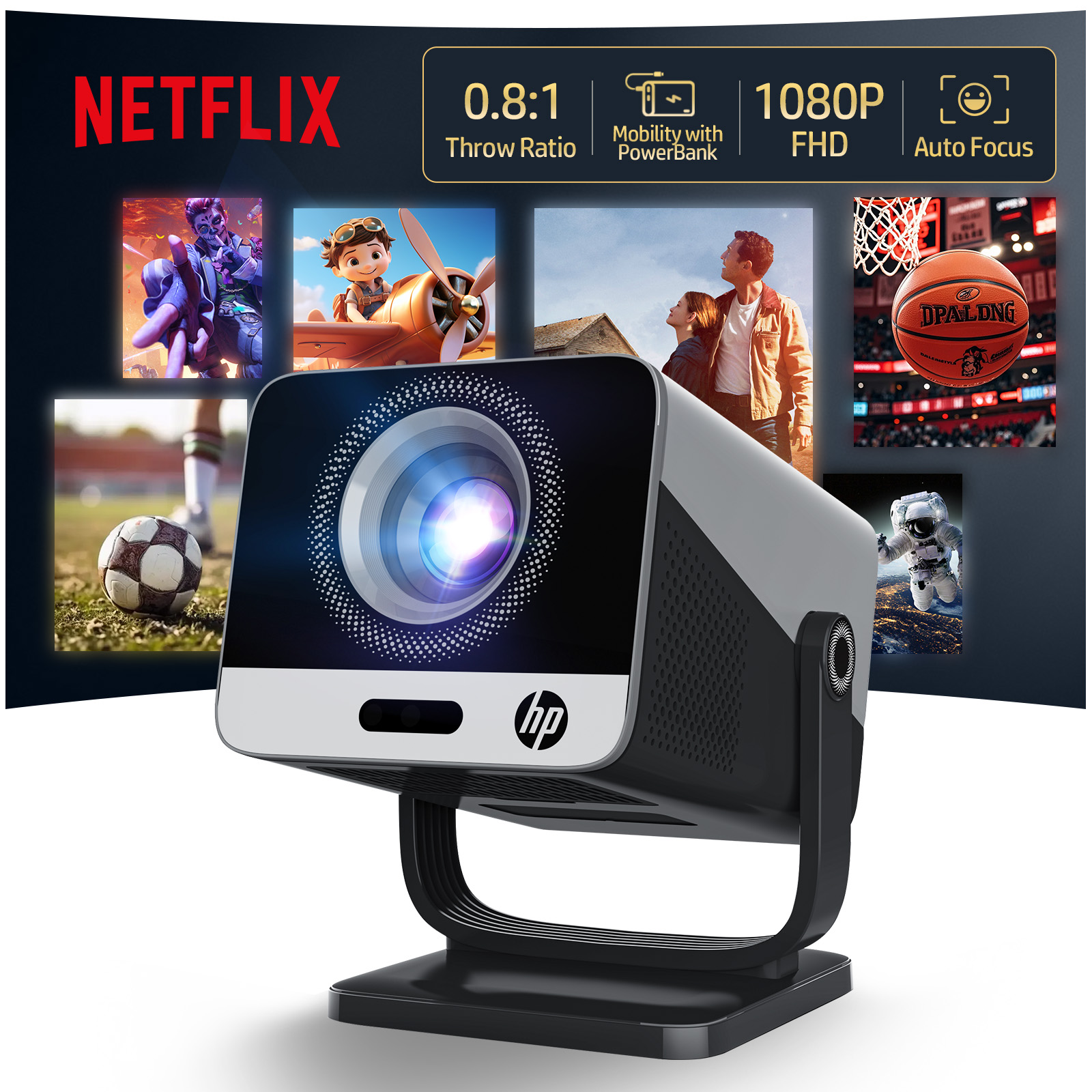 Projetor HP MC475 com Licença  - Netflix Home Cinema avaliação e preço
