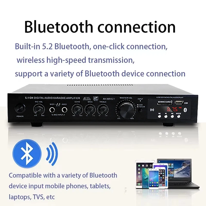 AV-369BT Bluetooth 5.1 Amplifi - Home Cinema Audio System avaliação e preço